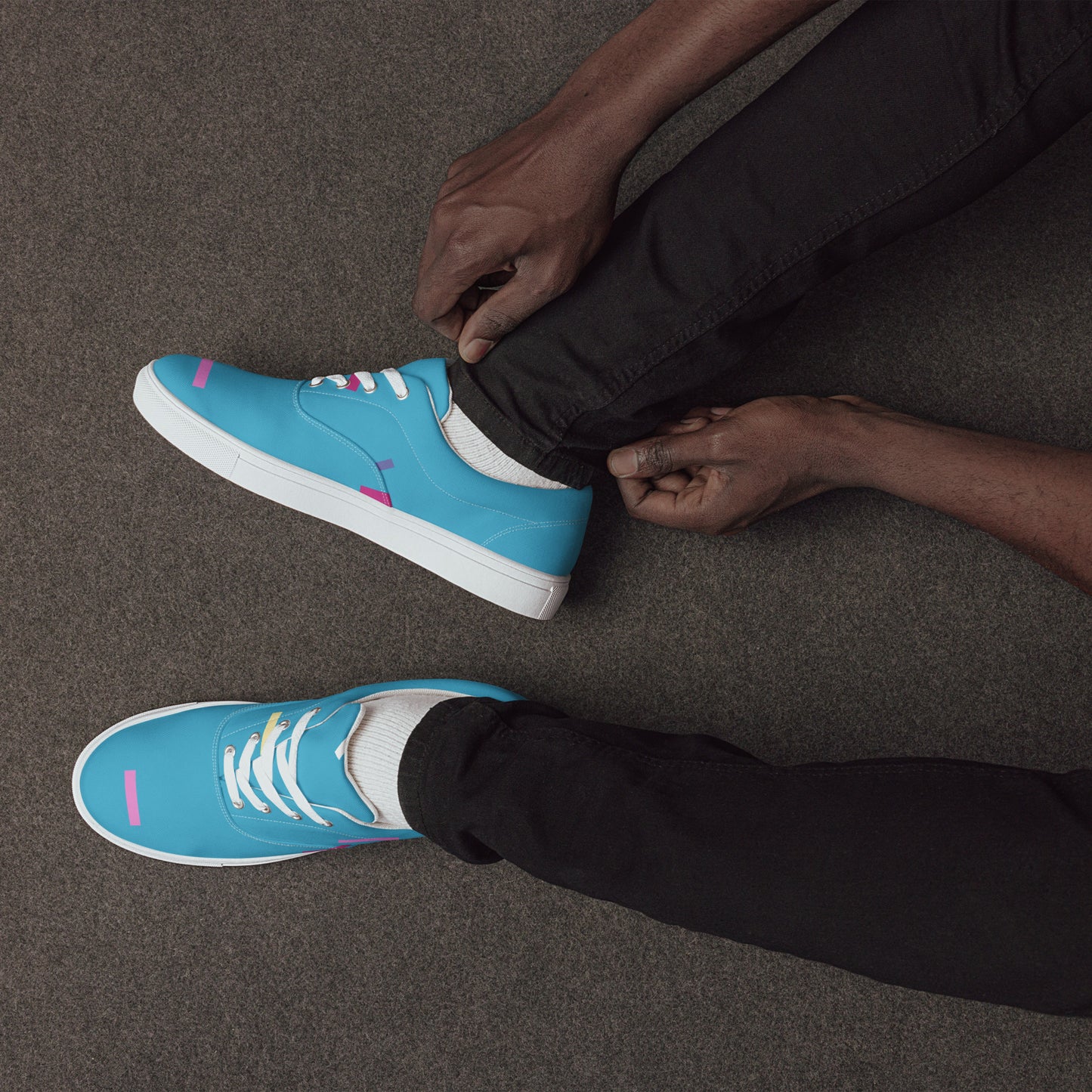 Confetti Men’s lace-up canvas shoes - Kickstart Fragrances