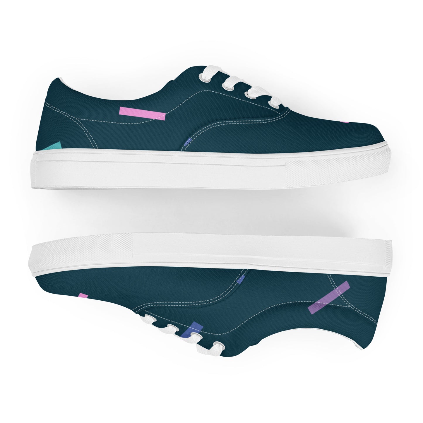 Dark Confetti Men’s lace-up canvas shoes - Kickstart Fragrances