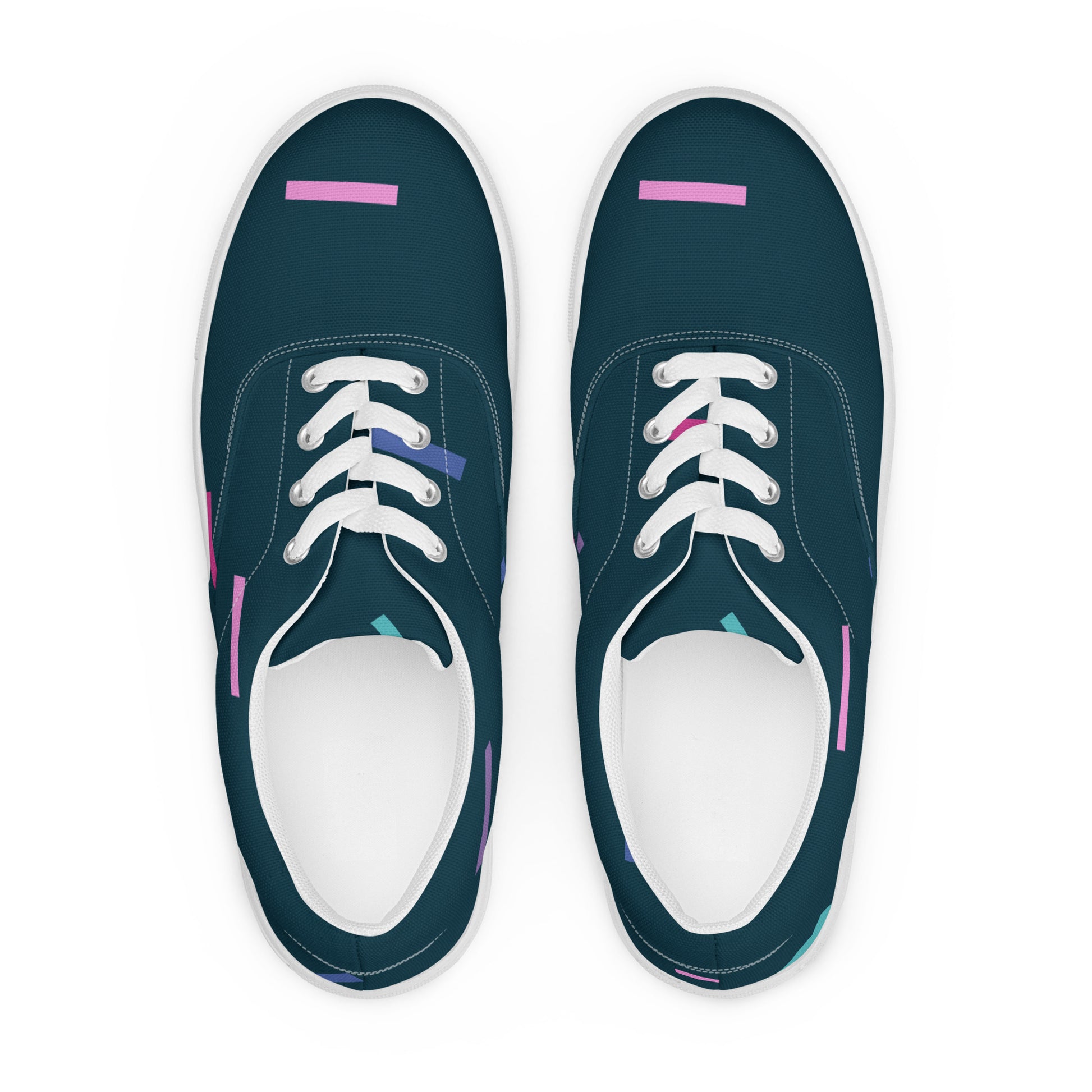 Dark Confetti Men’s lace-up canvas shoes - Kickstart Fragrances