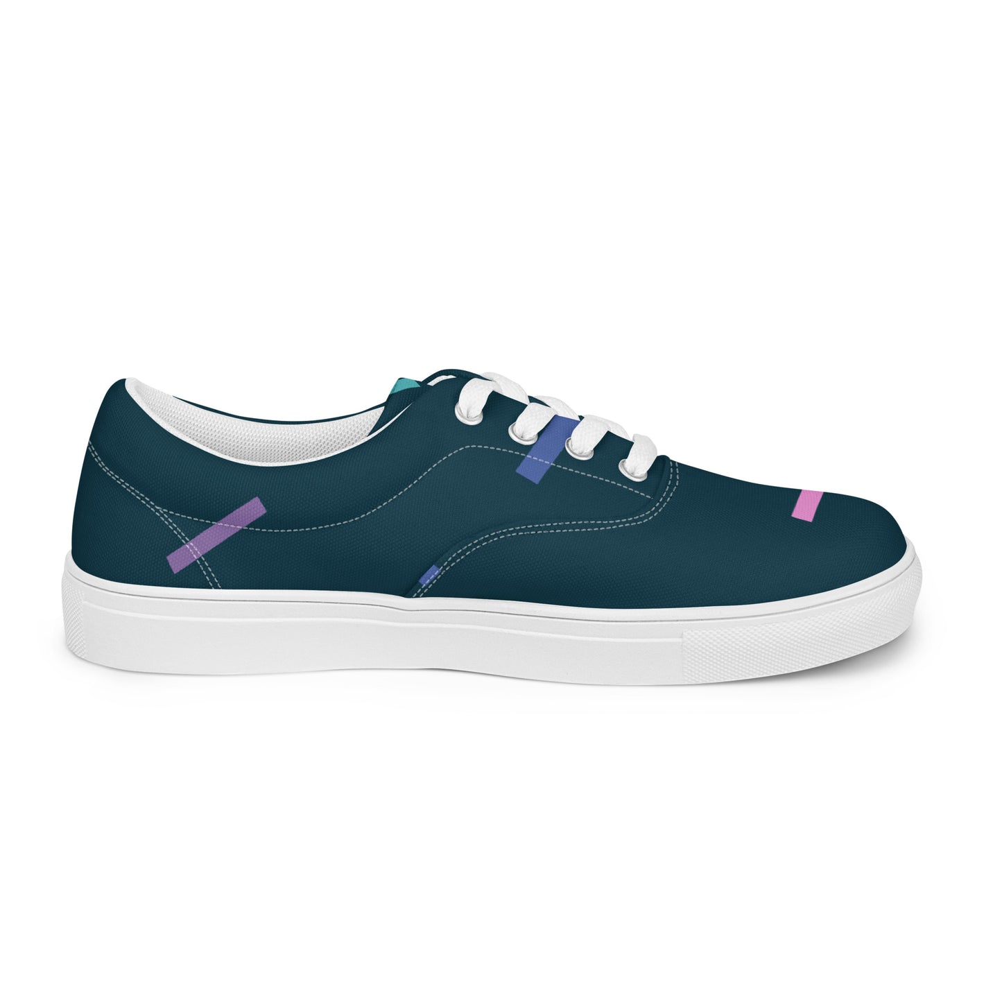 Dark Confetti Men’s lace-up canvas shoes - Kickstart Fragrances