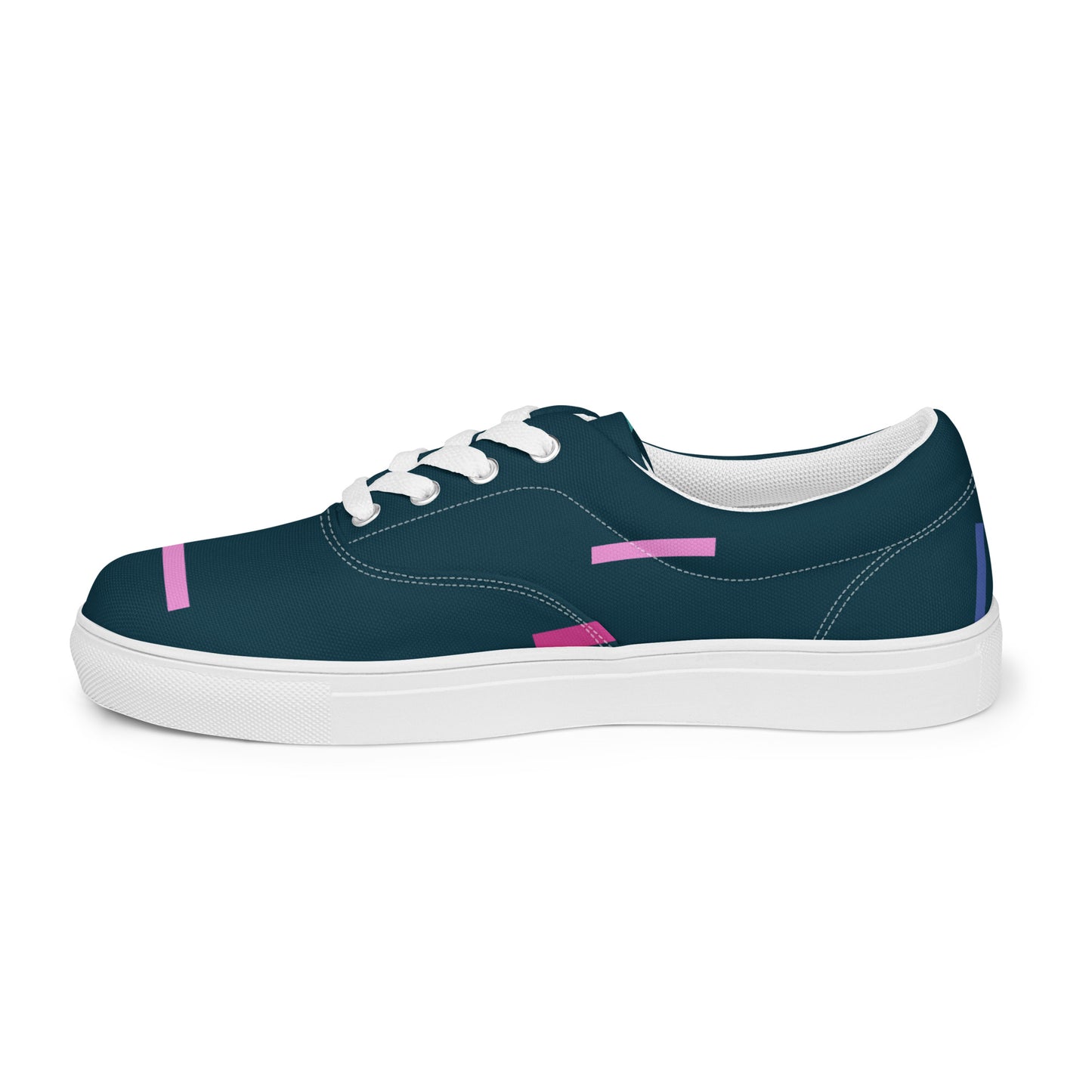 Dark Confetti Men’s lace-up canvas shoes - Kickstart Fragrances