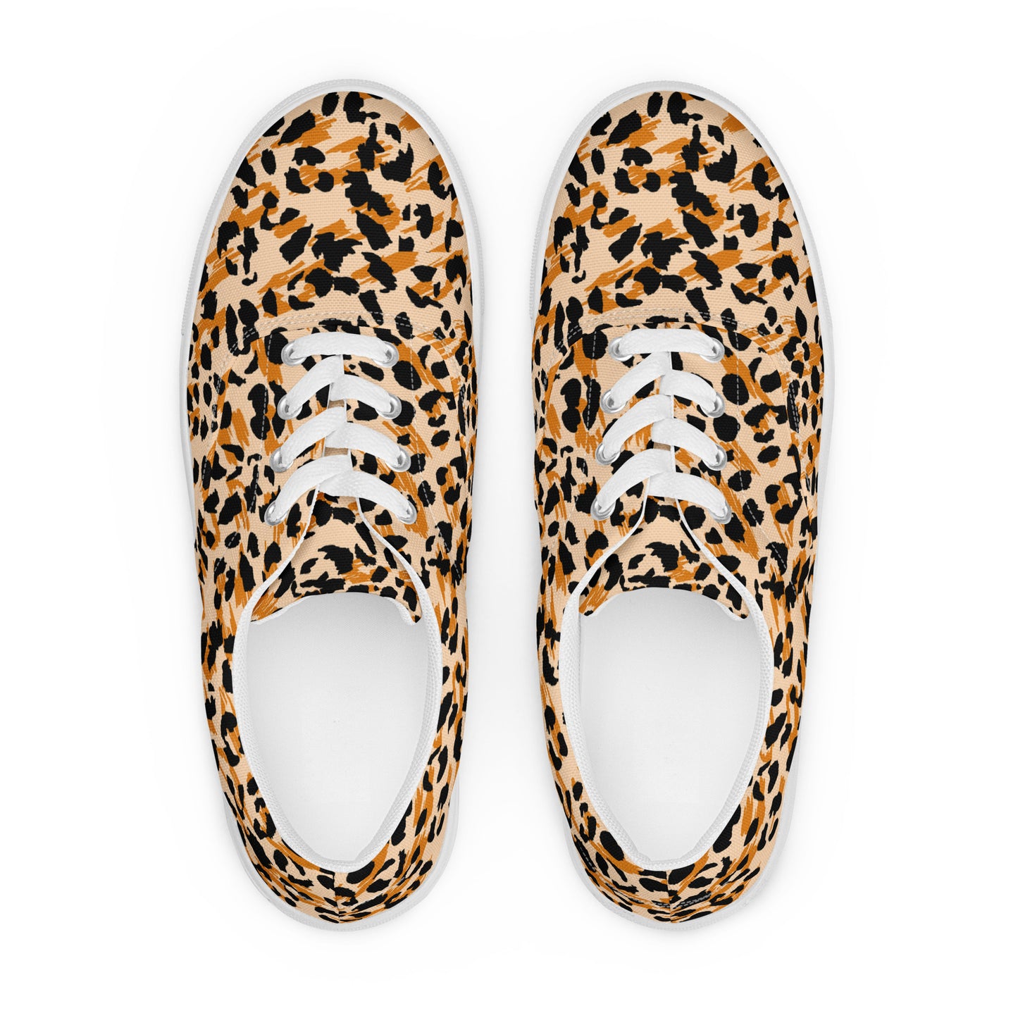 Cheetah Print Women’s lace-up canvas shoes - Kickstart Fragrances