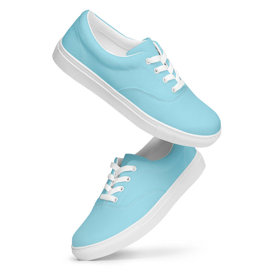 Blizzard Blue Women’s lace-up canvas shoes - Kickstart Fragrances