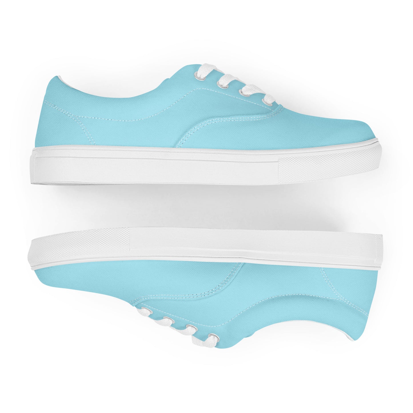 Blizzard Blue Women’s lace-up canvas shoes - Kickstart Fragrances